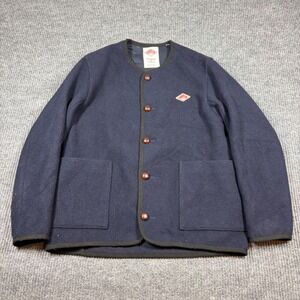 DANTON Veste Vetements de Travail Wool French Workwear Jacket Navy Blue Size  40